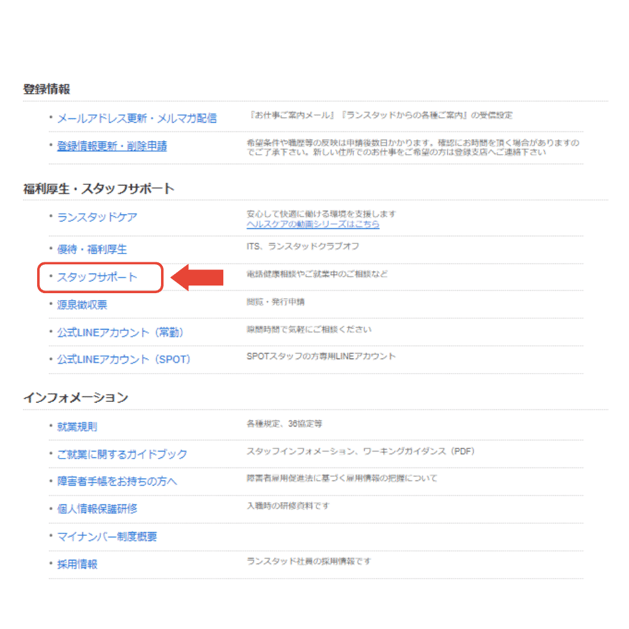 スタッフサポート